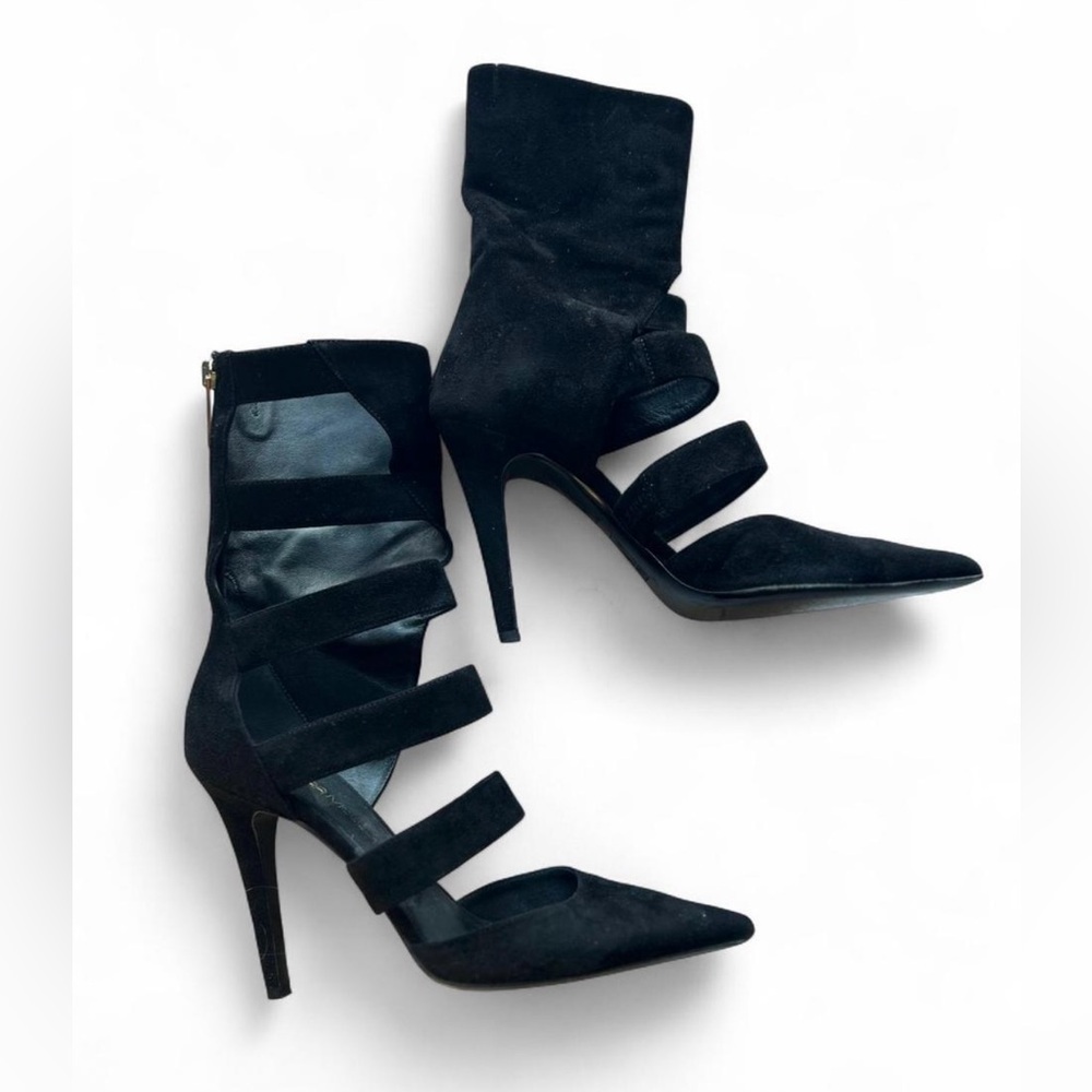 Tamara Mellon Black Suede Strappy Heels Size 36 - Picture 3 of 9